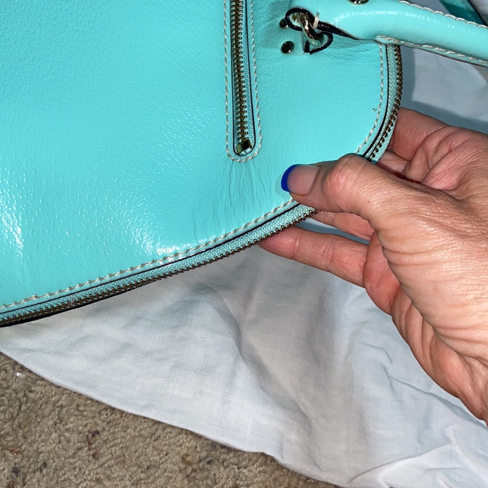 Gorgeous KATE SPADE Tiffany Blue Wellesley Rachelle Satchel shoulder Bag - Picture 8 of 16